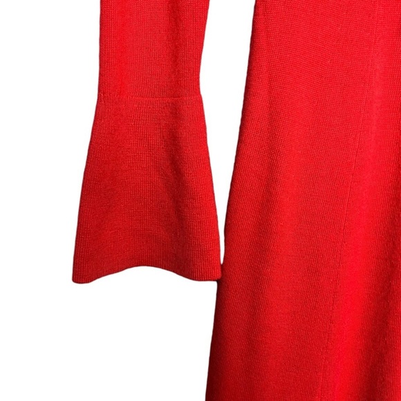 BODEN Red Noelle Knit Wool Long Sleeve Dress - Picture 6 of 11